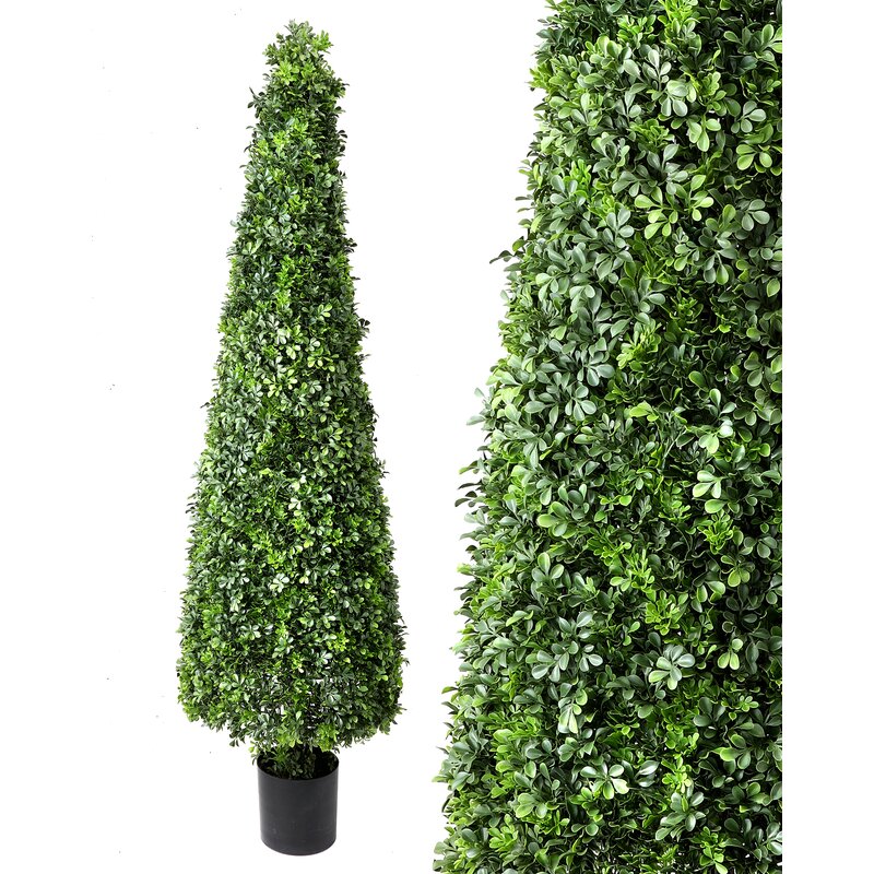 Canora Grey 72" Artificial Boxwood Topiary In Pot Liner & Reviews | Wayfair